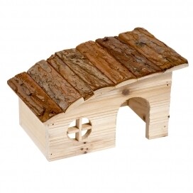 Houten lodge schuilhok schuilhuisje 31 x 23 x 18 cm