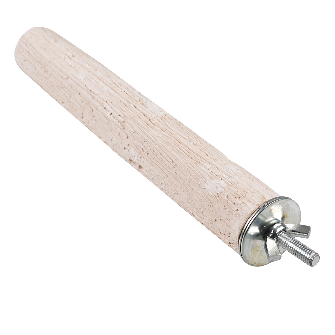 Calcium vogelzitstok M - 20x3cm wit