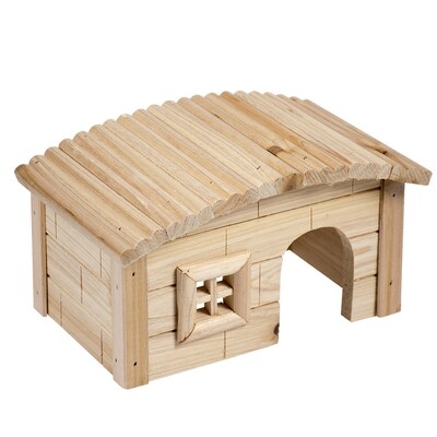 knaagdieren houten lodge koepeldak 27x17x15cm