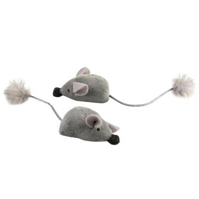 Cushy muizen met grappige staart 2st - 16,5x5x4cm