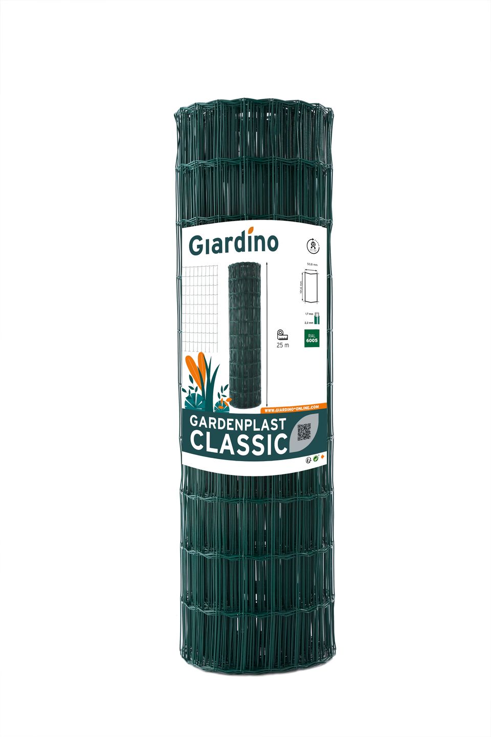 Gardenplast Classic 122cm x 25m RAL 6005 groen Gardenplast Classic 122cm x 25m RAL 6005 groen