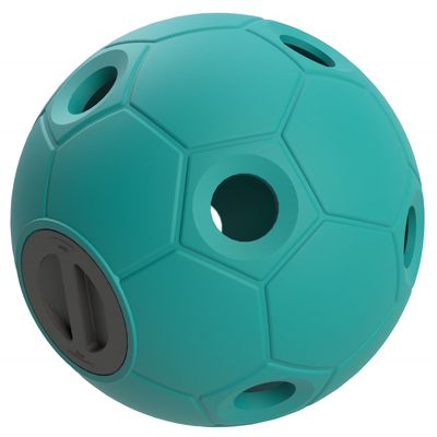 Voerspeelbal soccer aquamarijn - kerbl