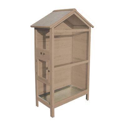 WOODLAND VOLIÈRE ACACIA COTTAGE 100x55x175cm taupe