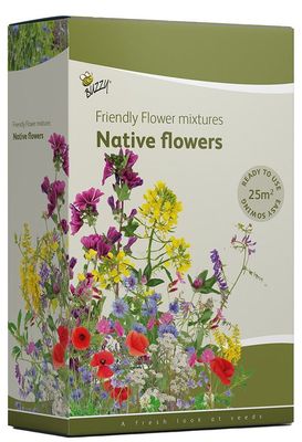 Buzzy Friendly Flowers Strooidoos - Inheemse Bloemenmix - 25 m²