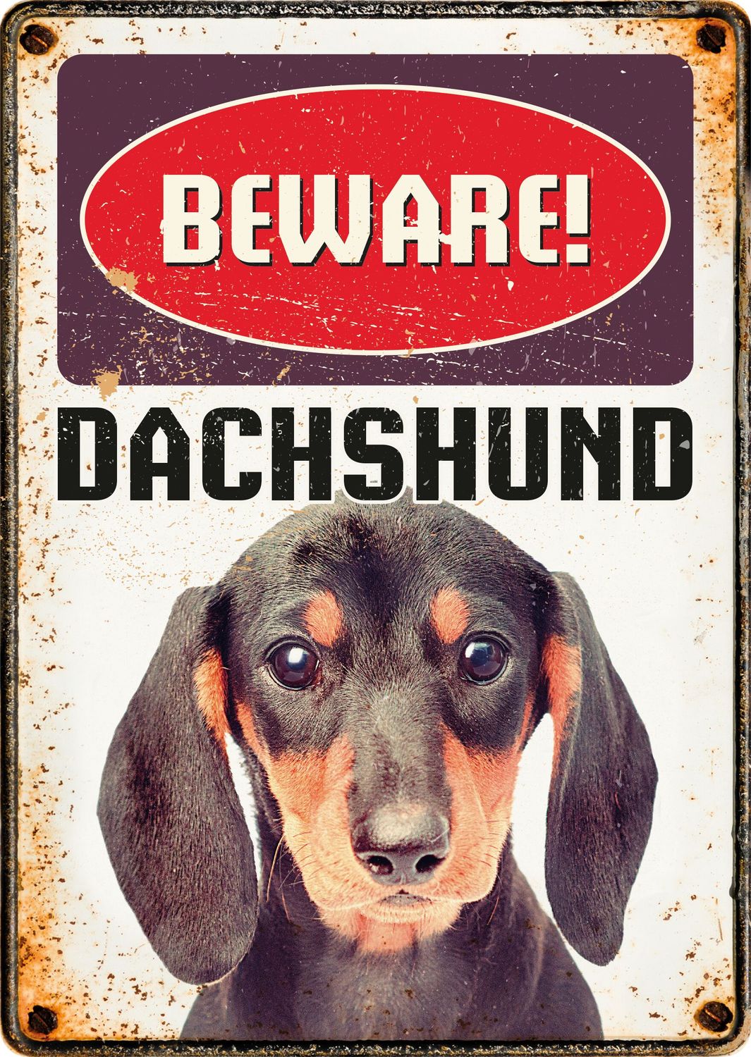 Bord blik Beware Dachshund