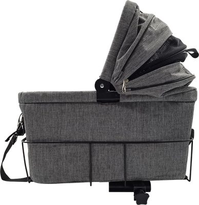 AB TRAVEL Fietsmand &amp; Draagtas Achteraan Grijs- 100x32x48cm