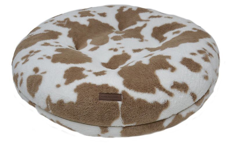 Animal Boulevard Cow Plush Hondenmand Rond Wit/Bruin Diameter 60 cm