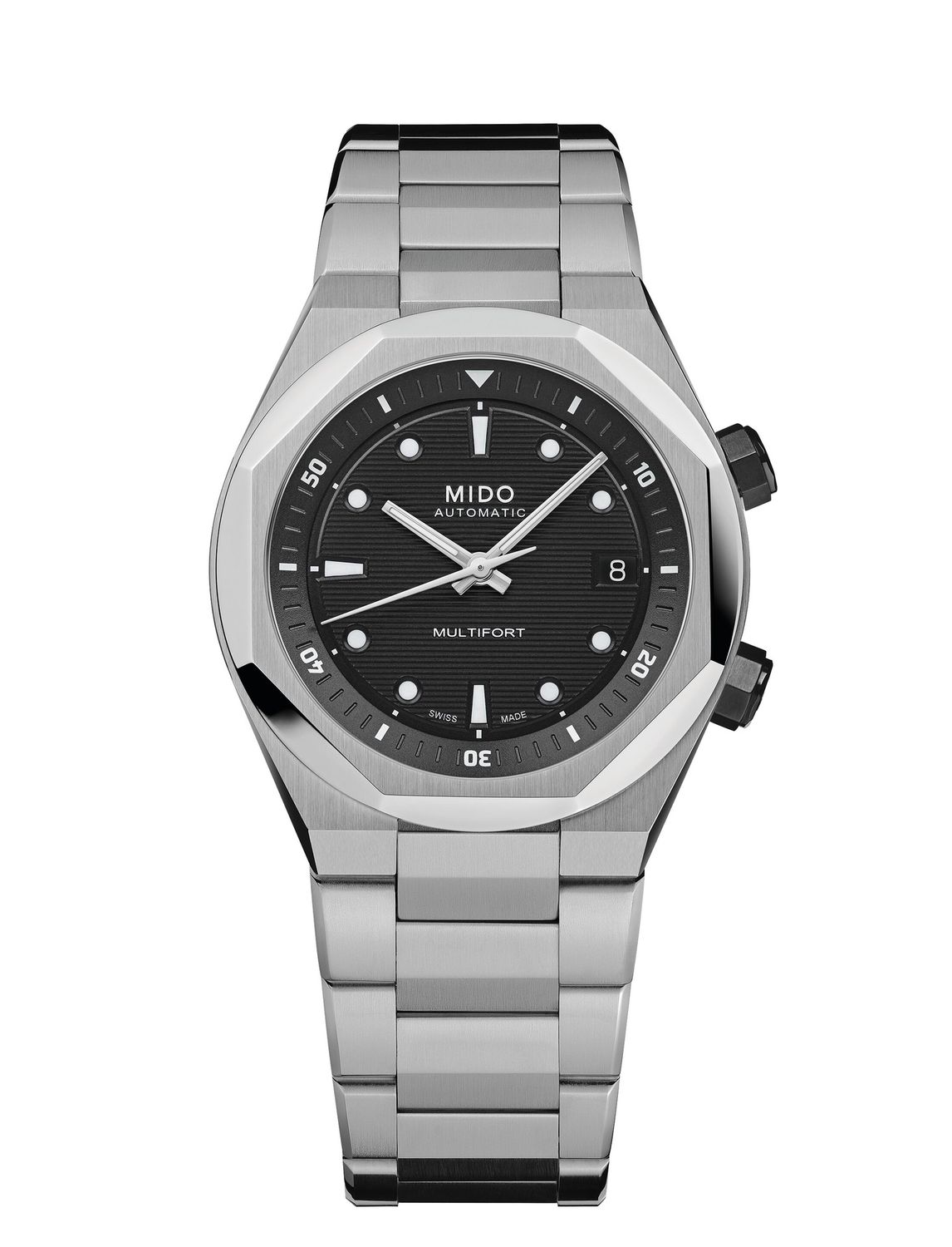 MIDO Multifort 8 Two Crowns - Black - M047.507.11.051.00