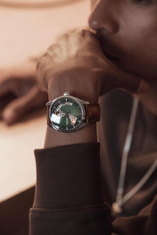 Hamilton Jazzmaster Open Heart Green Automatic | 40mm H32675560
