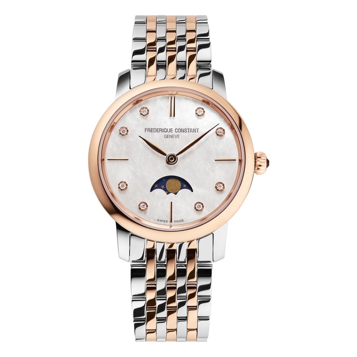 Frederique Constant Classics Slimline Ladies Moonphase - FC-206MPWD1S2B