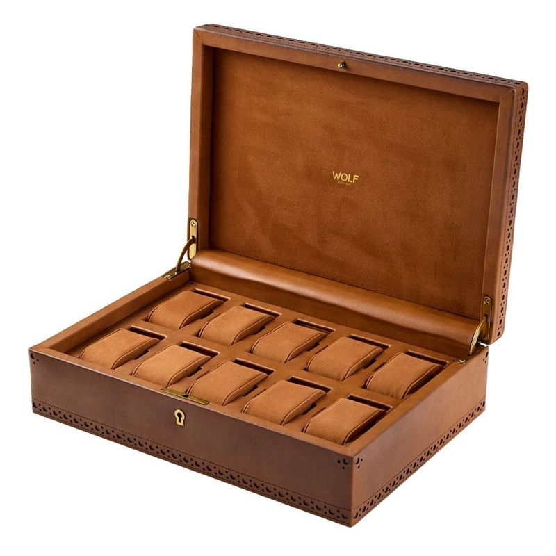 WOLF Brogue 10 Piece Watch Box