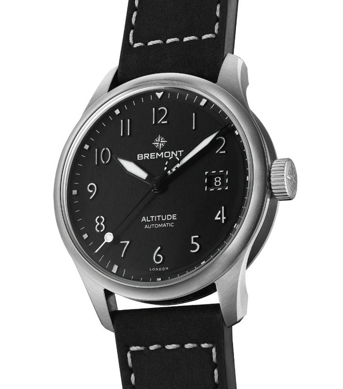 Bremont Altitude 39mm Date, Black Dial, Leather Strap