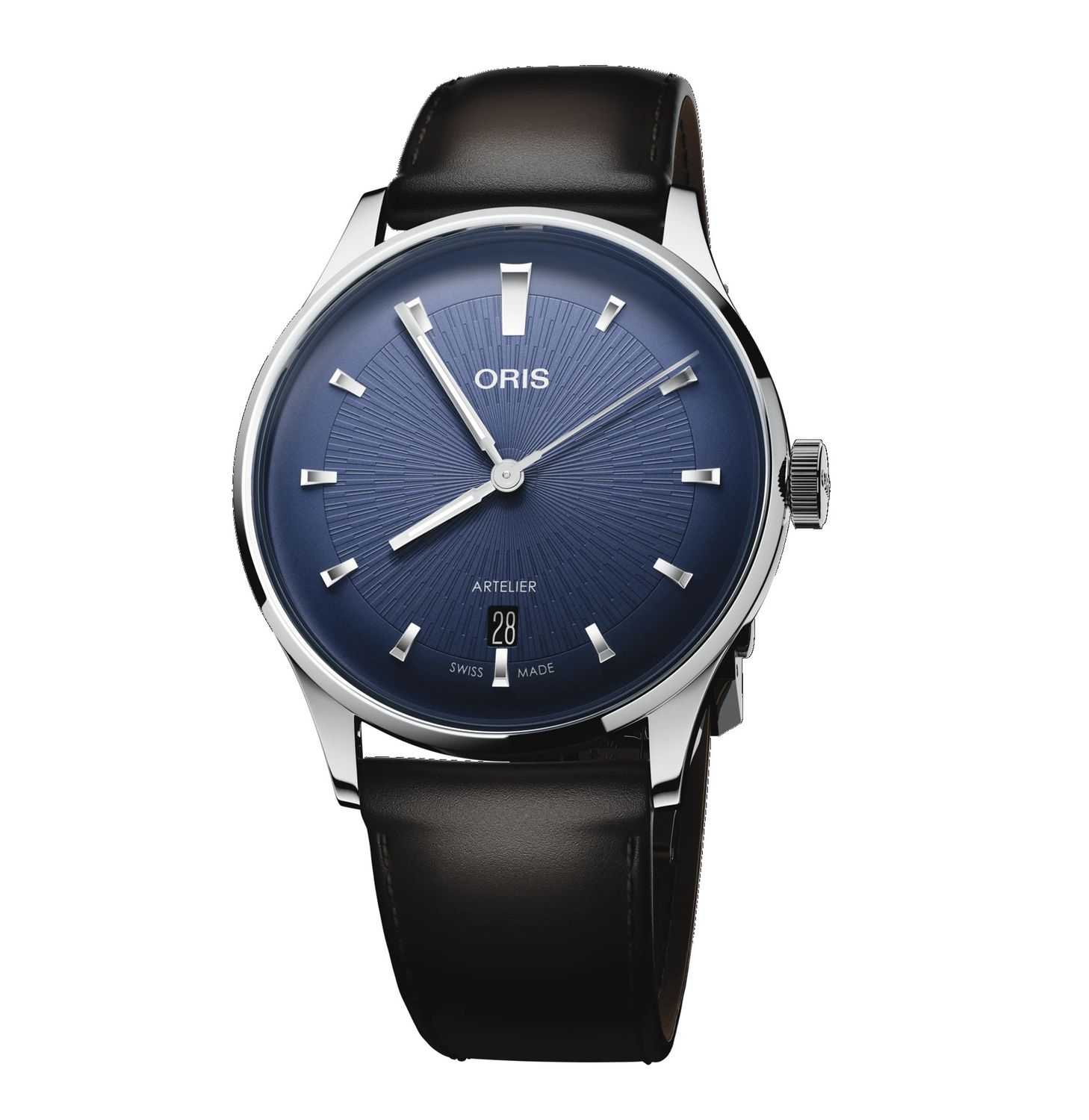ORIS Artelier Date, Blue , Leather Strap (01 733 7810 4055-07 6 20 17FC)