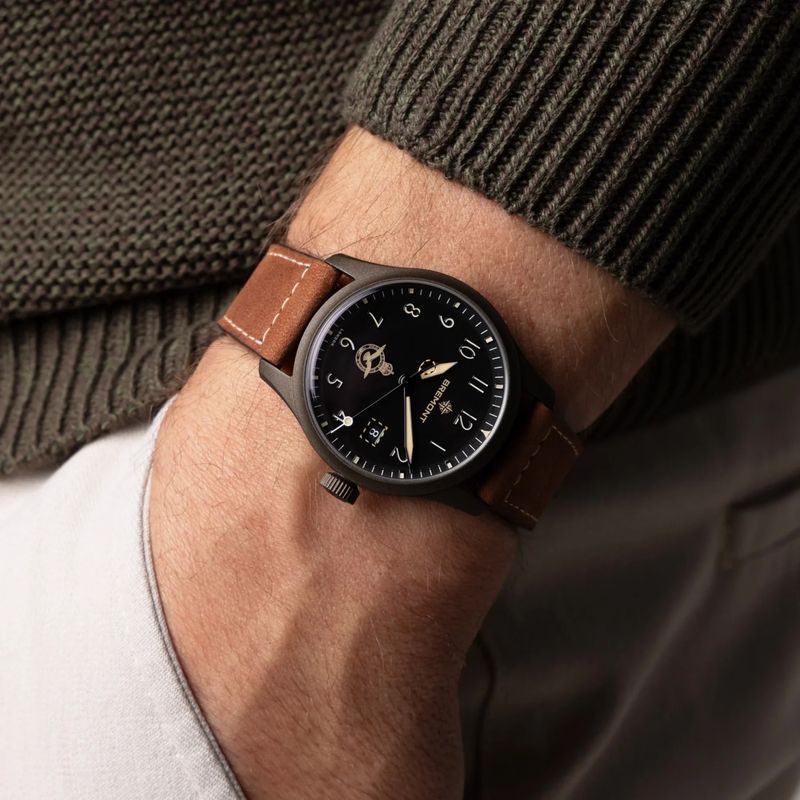 Bremont HMAF Altitude 39mm Date Leather Strap