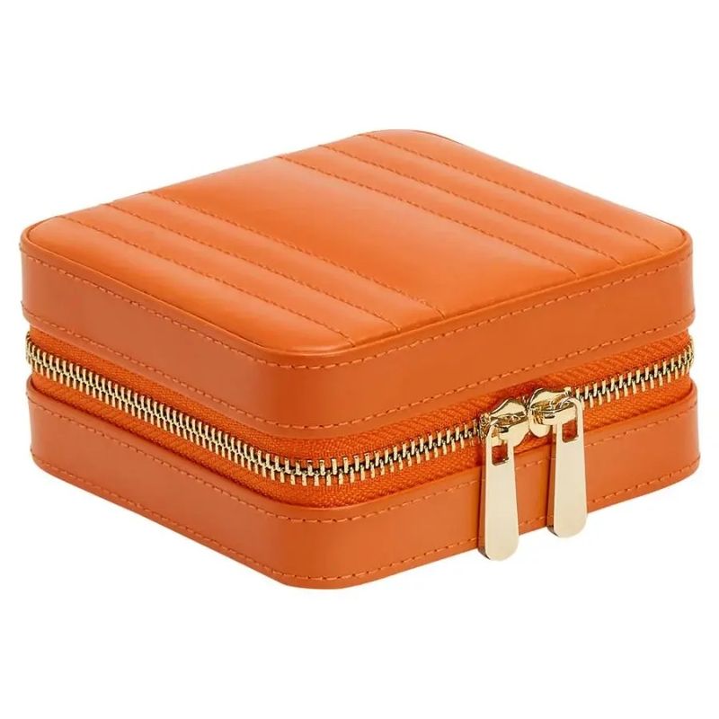 WOLF Maria Small Zip Jewellery Case - Tangerine