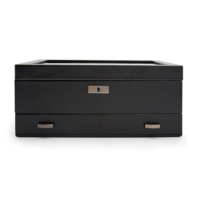 WOLF Axis 10 Piece Watch Box with Storage Drawer