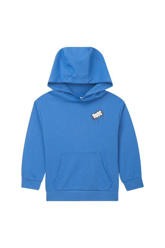 SOMEONE: Hoodie met een coole zeefdruk - helder kobalt