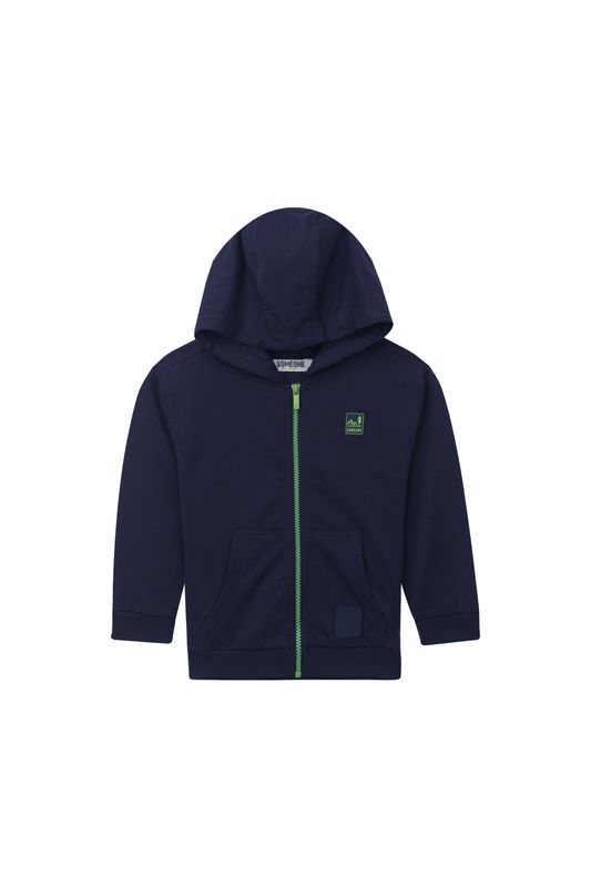 SOMEONE: Hoodie met ritssluiting en kangoeroezak -marineblauw