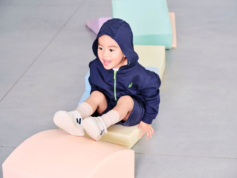 SOMEONE: Hoodie met ritssluiting en kangoeroezak -marineblauw