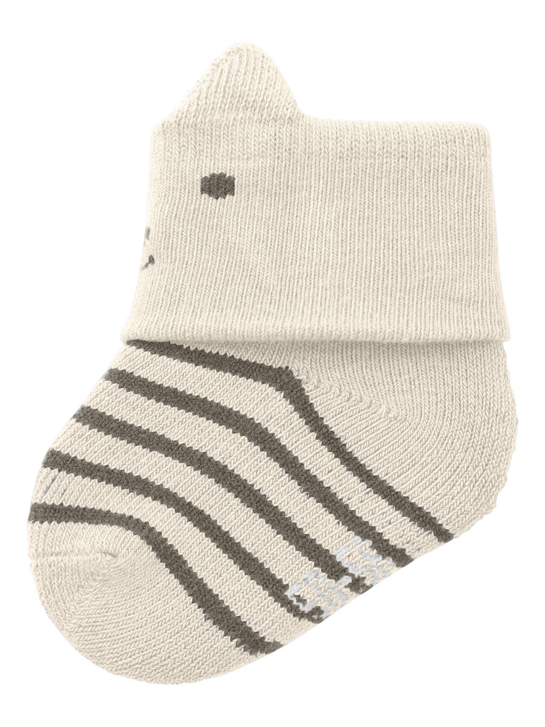 NAME IT Babysok met Dierengezicht – Beige met Strepen 13238490