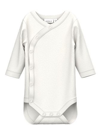 Name It Overslagromper - Gebroken wit | Zachte Romper met Lange Mouwen en Drukknoopsluiting 13249095