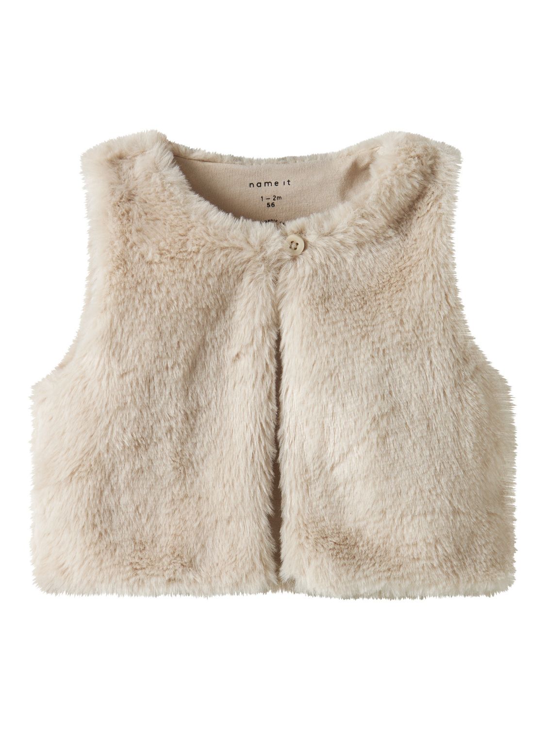 Name It Baby Gilet - Beige Nepbont | Zacht en Stijlvol Bodywarmer voor Meisjes  13251741