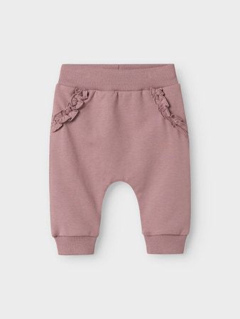 Name It Babybroek Meisje – Oudroze met Ruches | Zachte Joggingbroek met Lief Detail 13246491