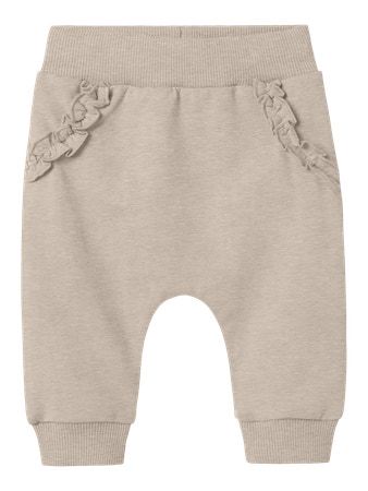Name It Babybroek Meisje – Beige met Ruches | Comfortabele Joggingbroek van Zachte Katoenmix 13246491
