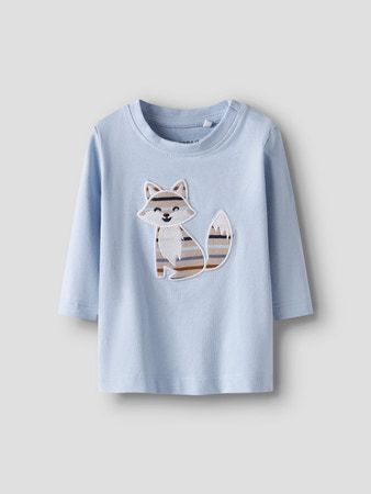 NAME IT babyshirt – lichtblauw met vosprint – zacht &amp; speels 13250337