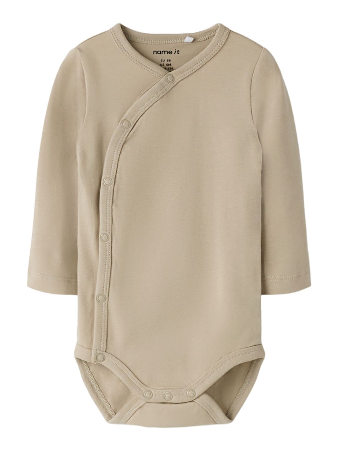 Name It – Baby overslagromper met Lange Mouwen – Beige (island fossil) 13249095