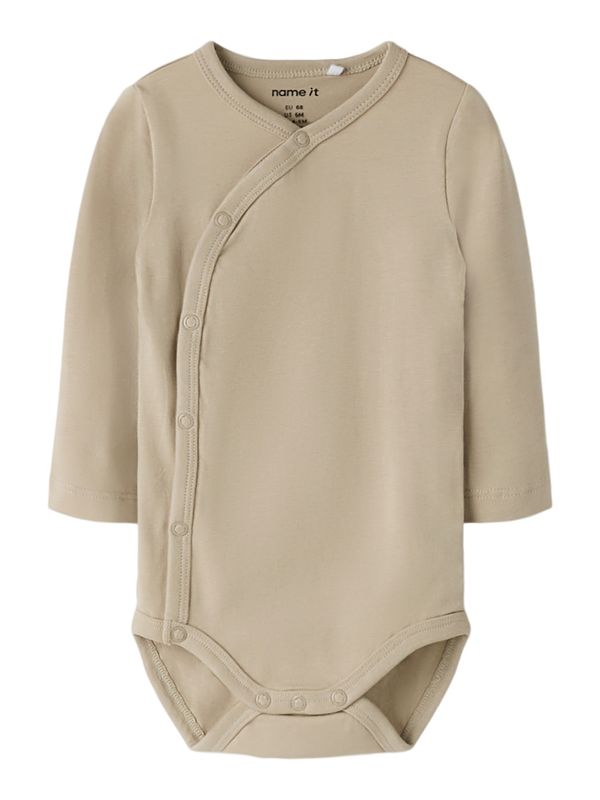 Name It – Baby overslagromper met Lange Mouwen – Beige (island fossil) 13249095