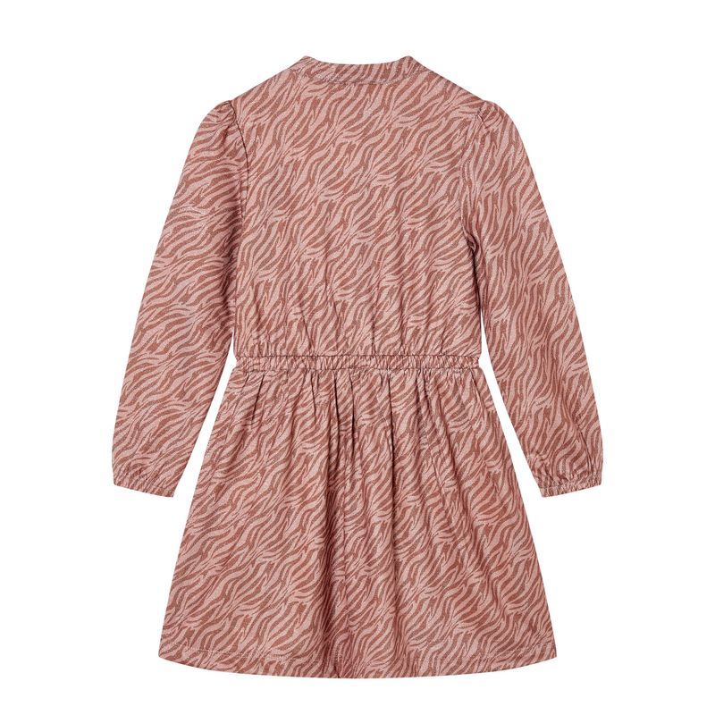 Someone – Meisjes Jurk met Zebra Print – Roze/Bruin