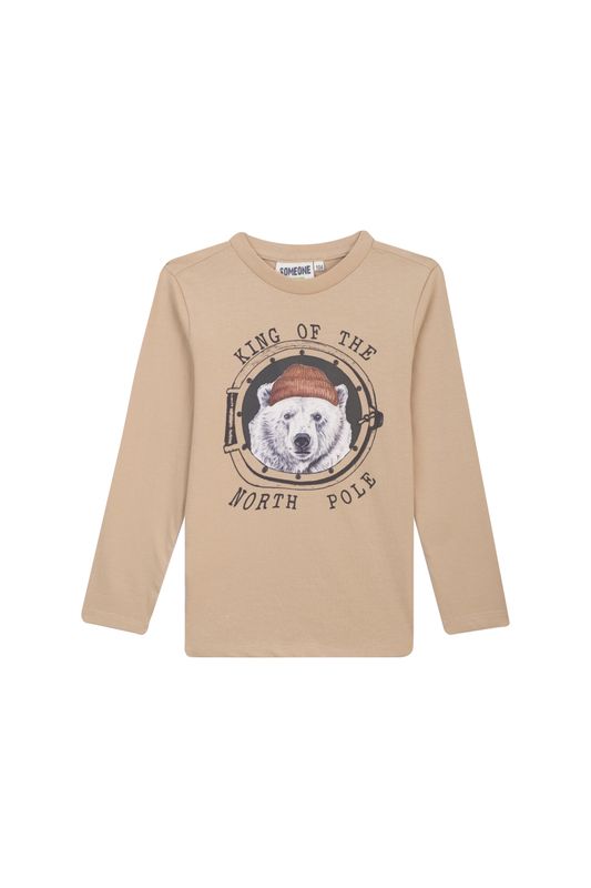 Someone – Jongens Longsleeve King of the North Pole – Beige BEAUFORT SB03E