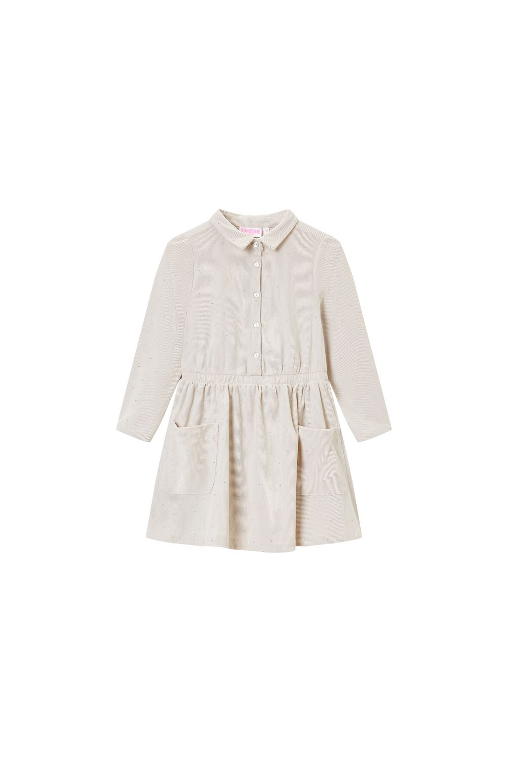 Someone – Meisjes Jurk Corduroy met Glitters – Beige