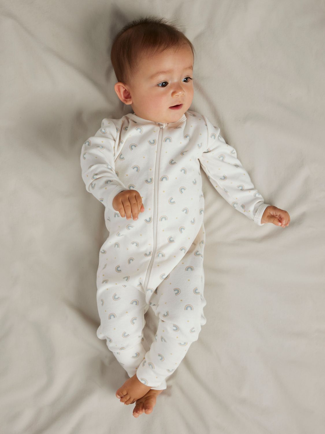NAME IT Baby Boxpakje – Crème met Regenboogprint 13248629