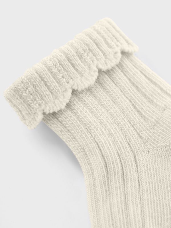 NAME IT Baby Sokken – Wit met Kantdetail 13221429
