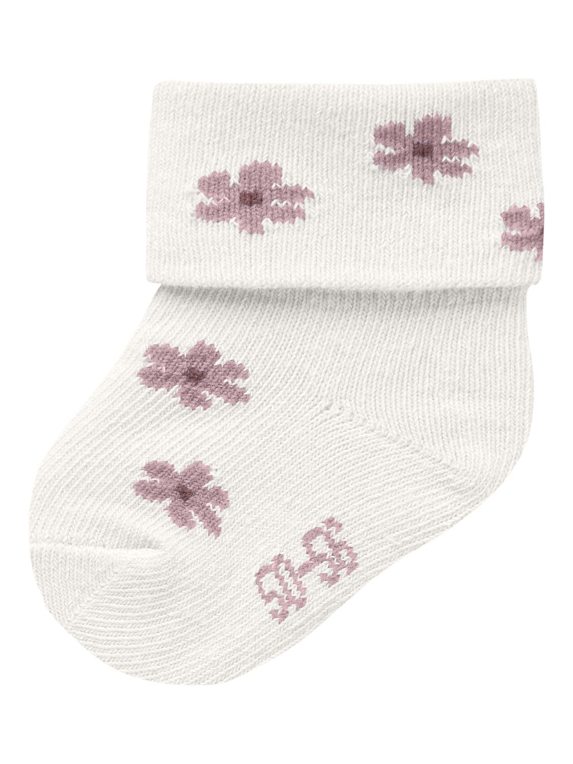 NAME IT Babysok met Bloemen – Wit/Roze 13247515