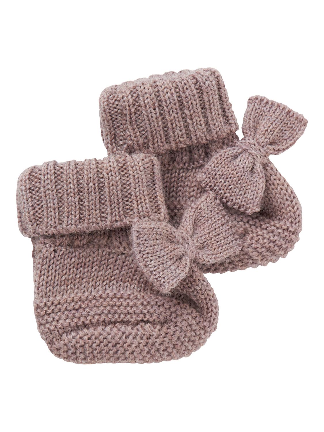 NAME IT Gebreide Babyslofjes met Strik – Oudroze 13228394