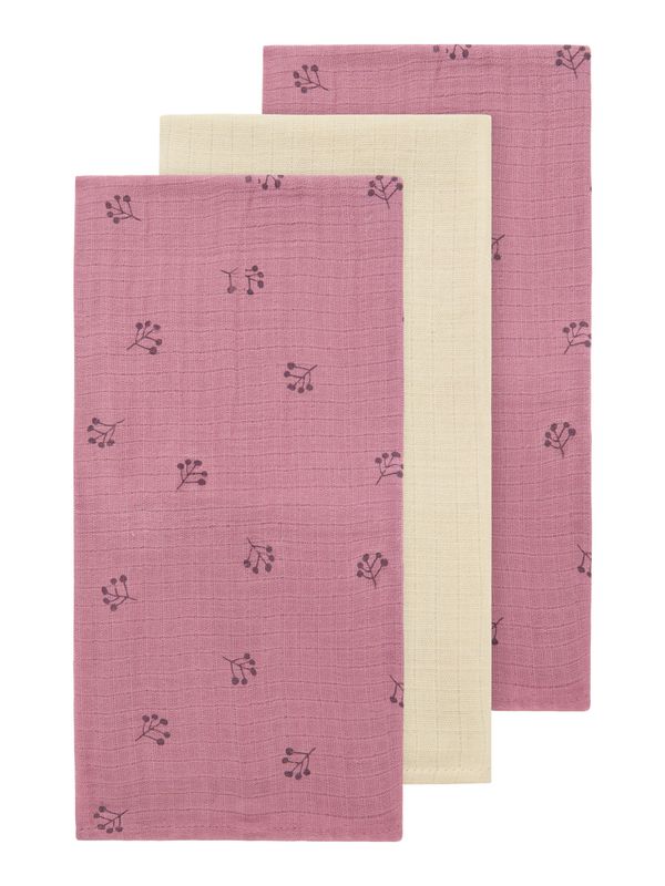 NAME IT Tetradoeken – Set van 3 – Roze/Crème 13233509