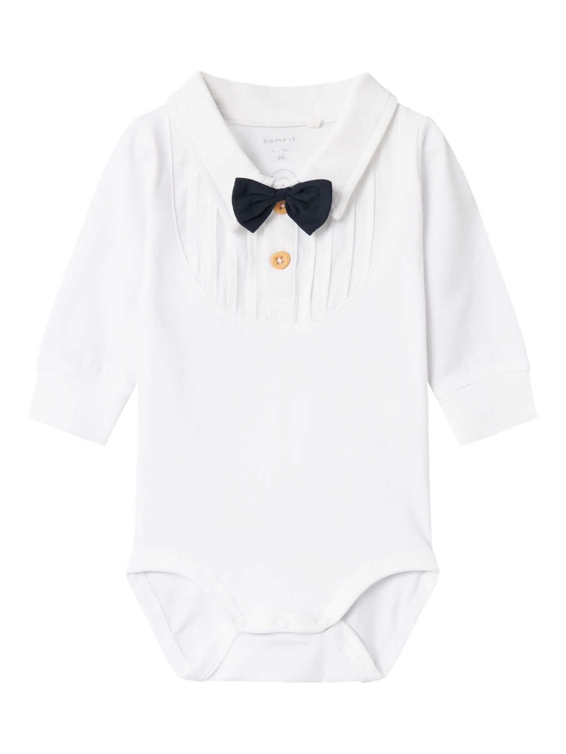 Name It baby body overhemd – wit met strikje – feestelijk &amp; comfortabel 13236089