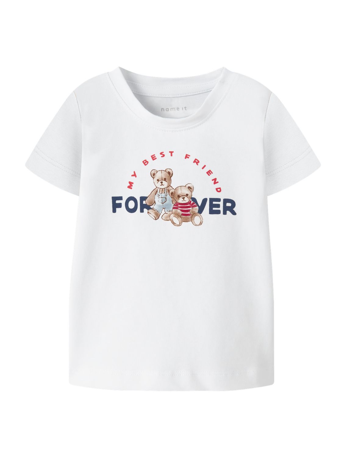 Name It baby T-shirt – wit met berenprint – zacht &amp; comfortabel 13257172