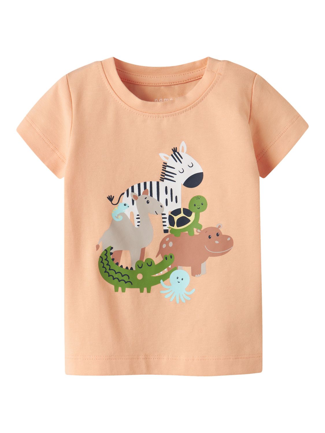 Name It baby T-shirt – perzik met dierenprint – zacht &amp; comfortabel 13254833