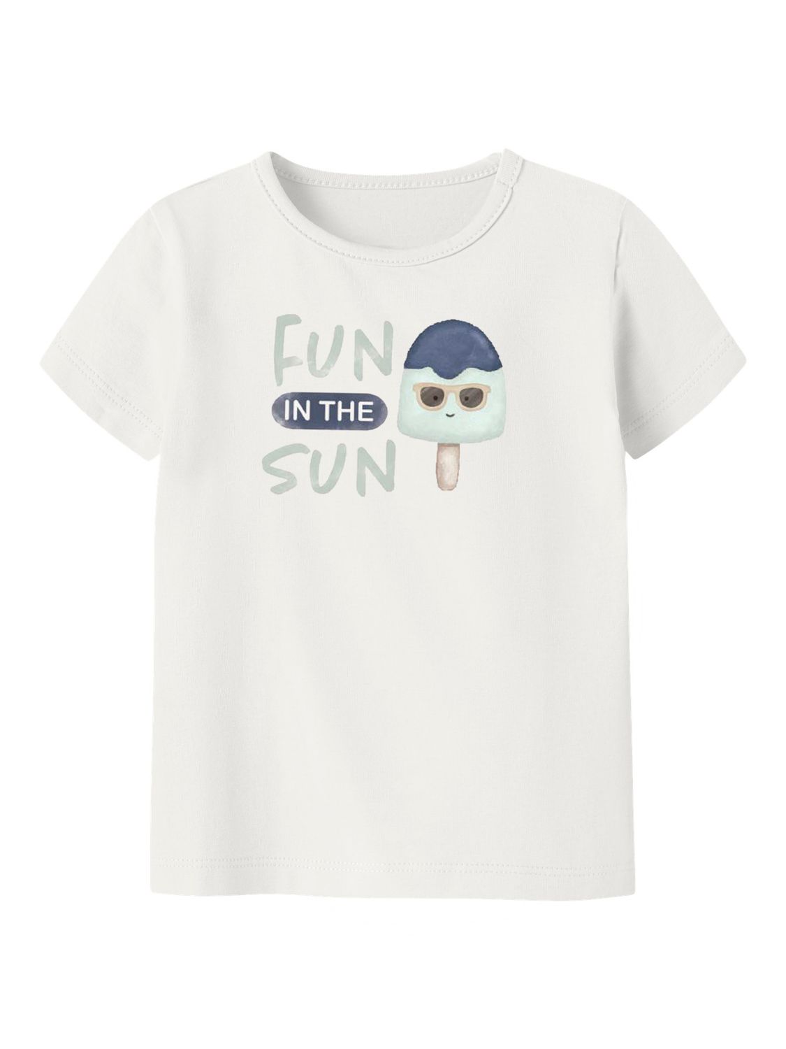 Baby T-shirt met ijsjesprint – off white | 13256621