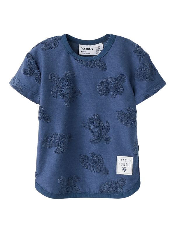 Baby T-shirt met schildpadstructuur – blauw | 13256633