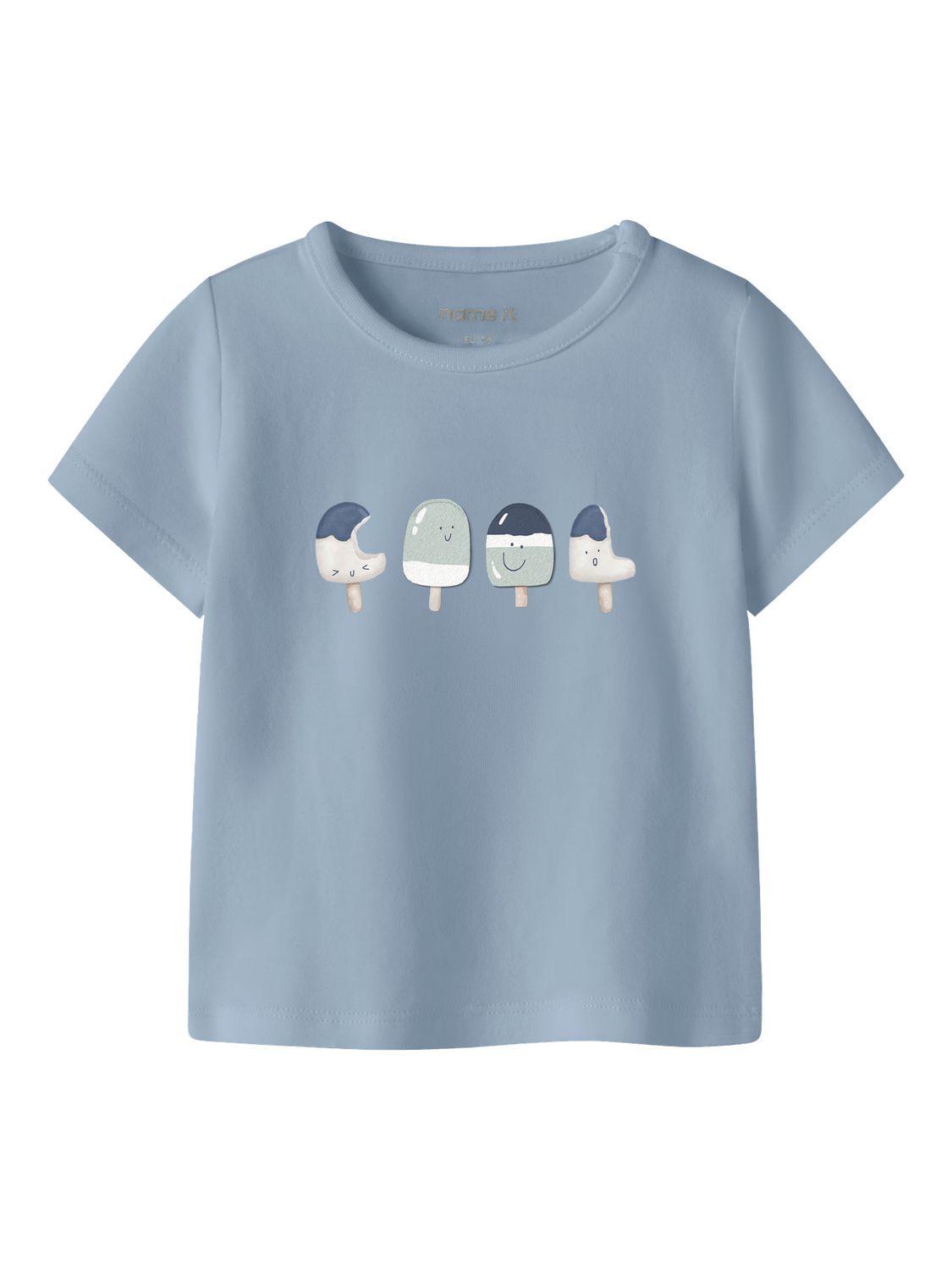 Baby T-shirt met ijsjesprint – lichtblauw | 13256620