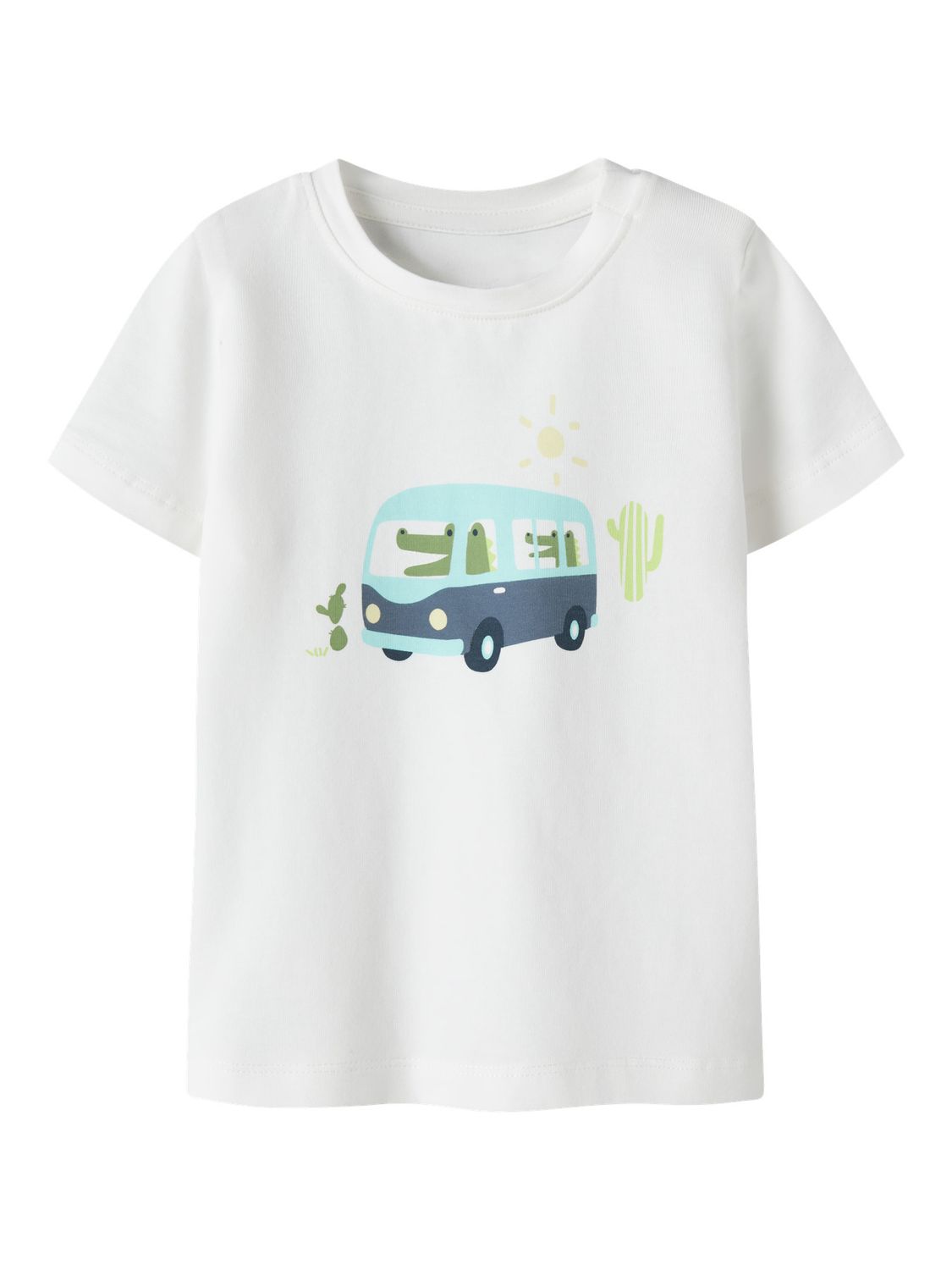 🐊 Baby T-shirt met krokodilprint – wit | 13254833