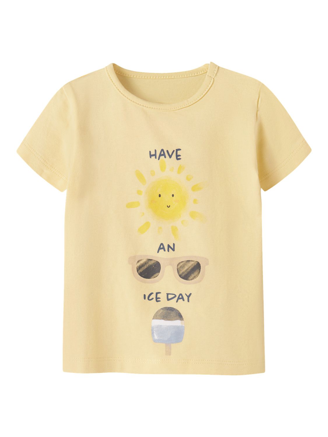 Baby T-shirt met zomerse print – geel | 13256621