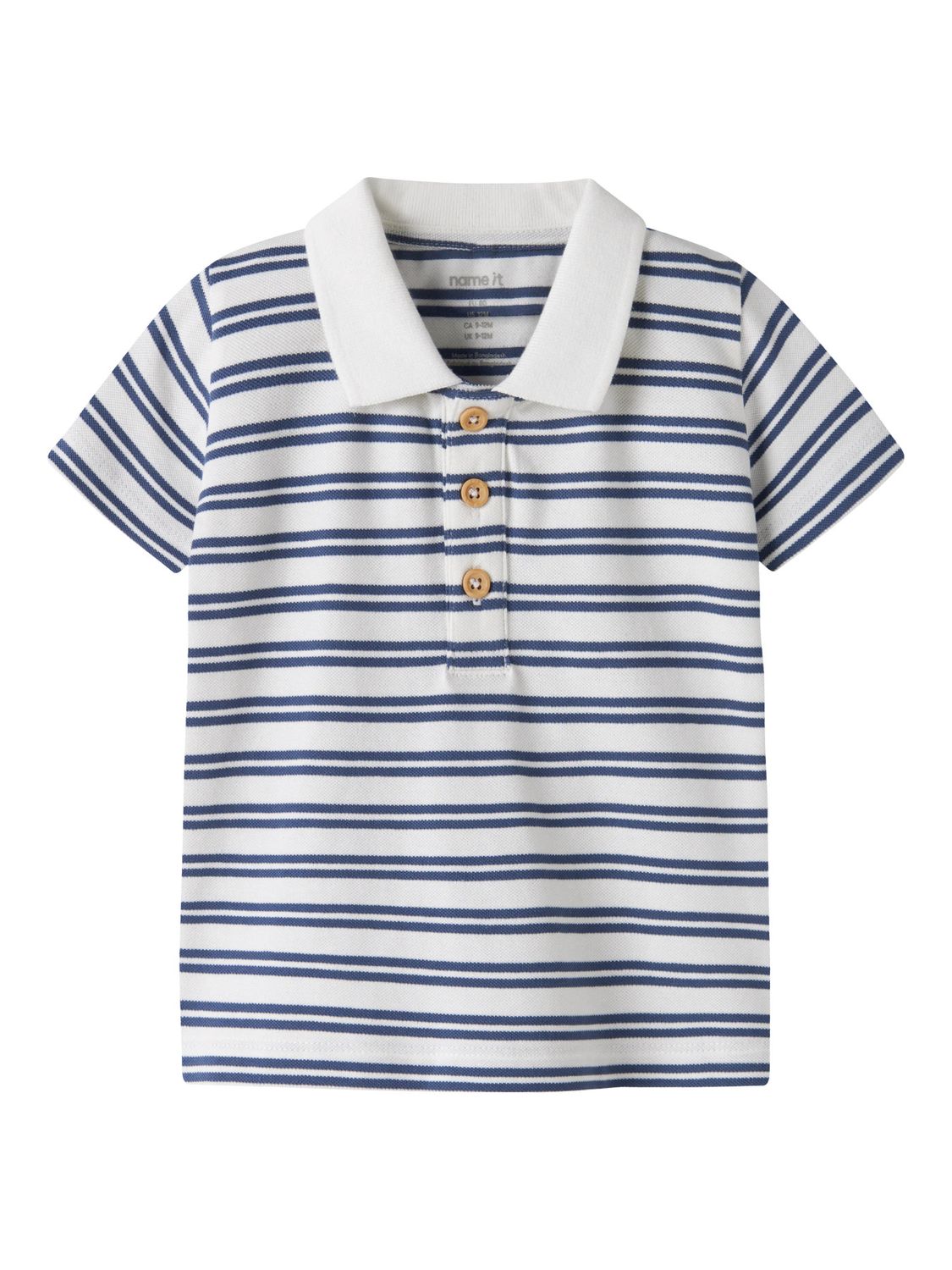NAME IT Jongens Polo Gestreept Wit Blauw 13256625