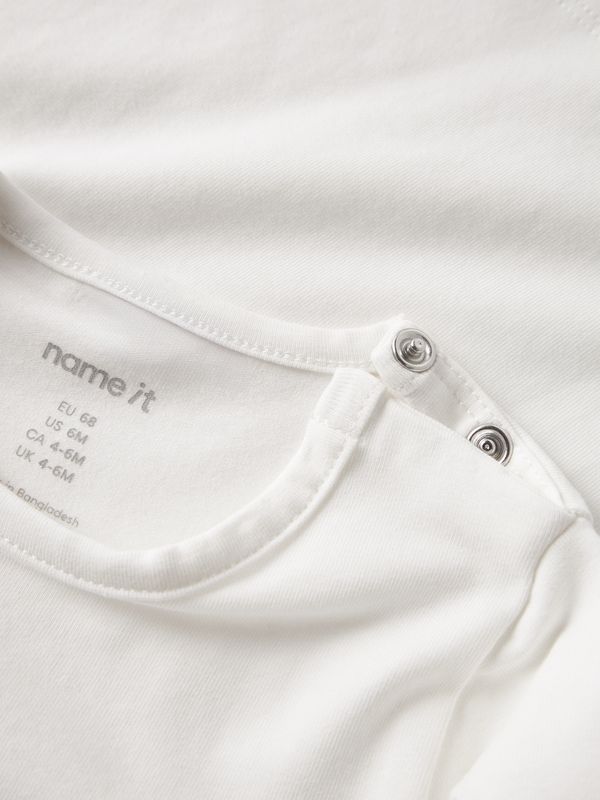 Baby longsleeve met dierenprint – off white | 13251682