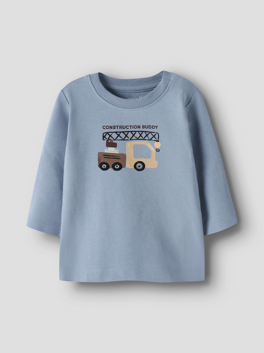 Baby longsleeve met bouwvoertuig – lichtblauw | 13257382